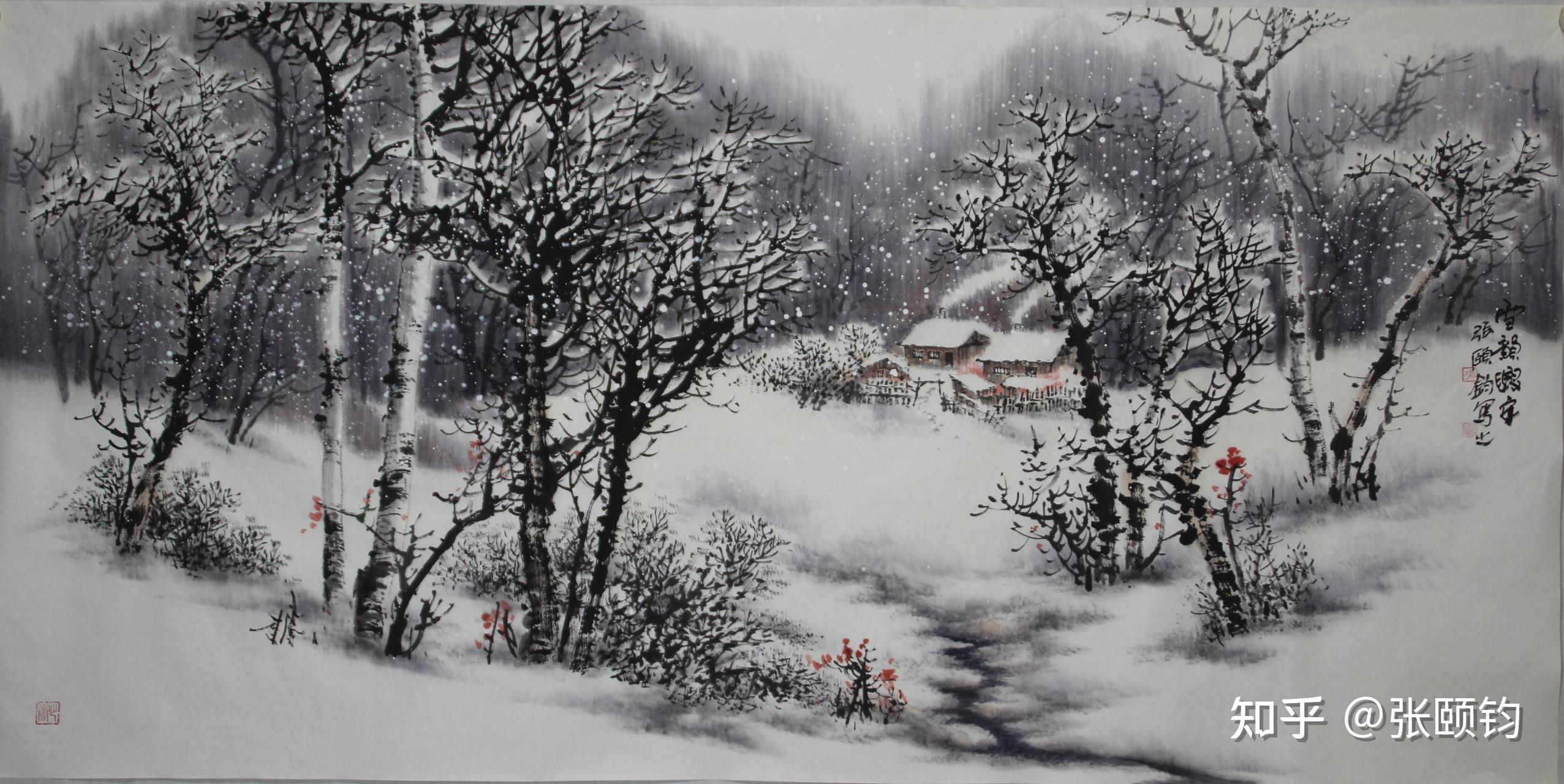 张颐钧白桦林系列作品