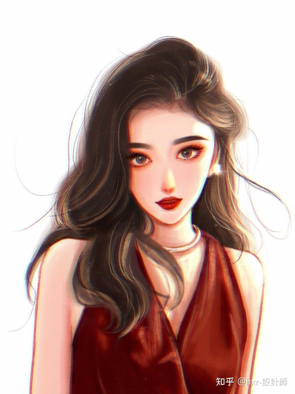 插画分享一组唯美个性的御姐动漫女头