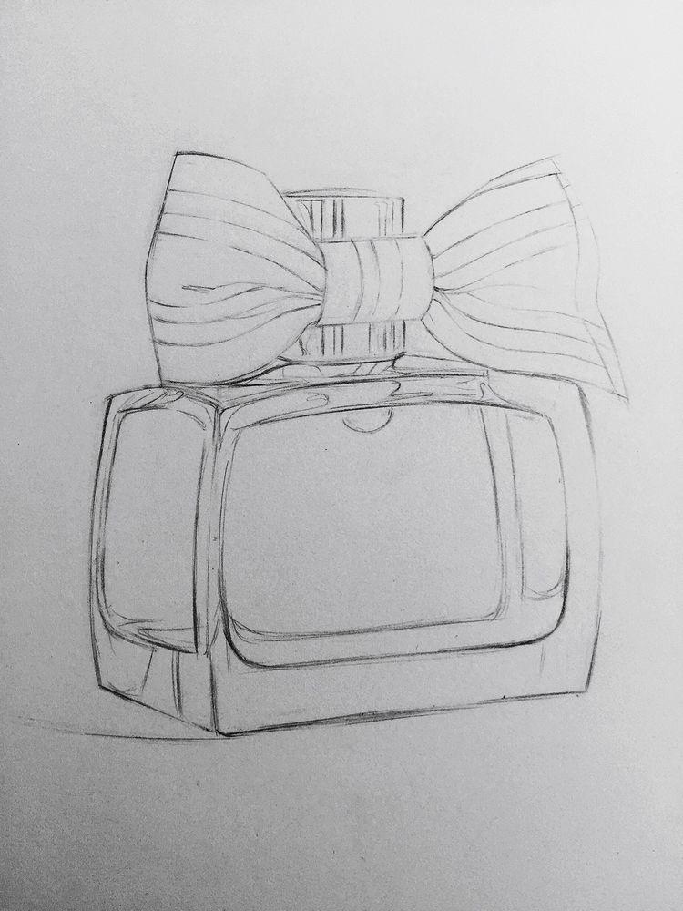 彩铅手绘教程闻香识女人汤米的香水瓶