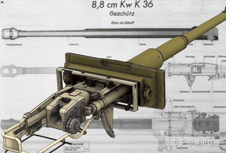 88毫米高射炮设计图图片