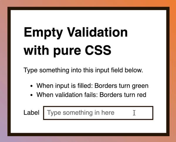 css实现input表单验证