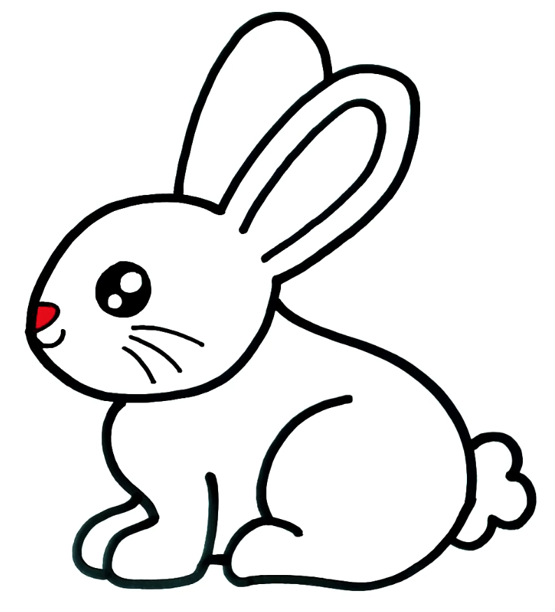 兔子简笔一只图片