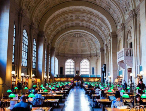 波士顿图书馆boston public library唐人街公园街教堂park street