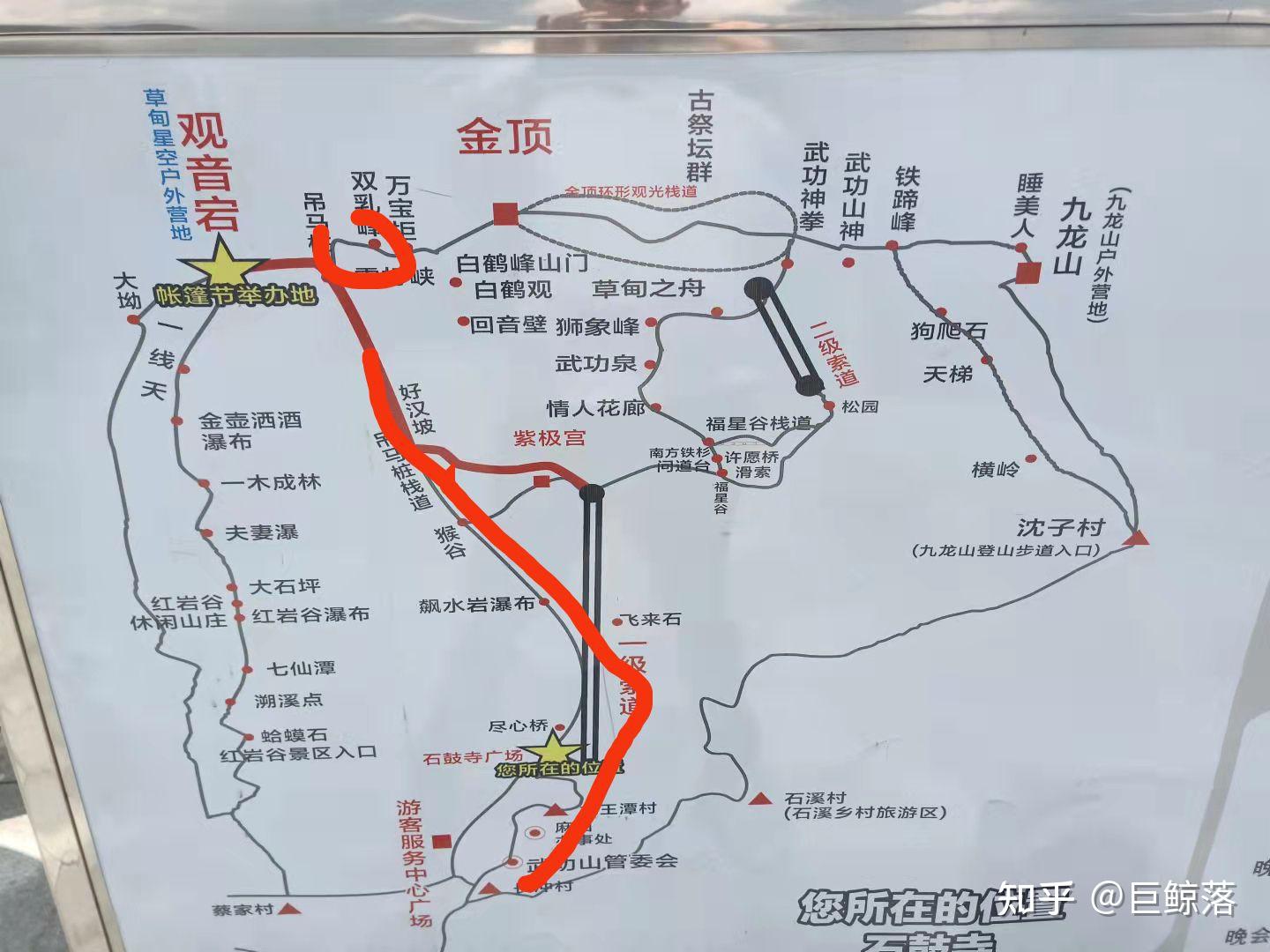 武功山上山路线地图图片