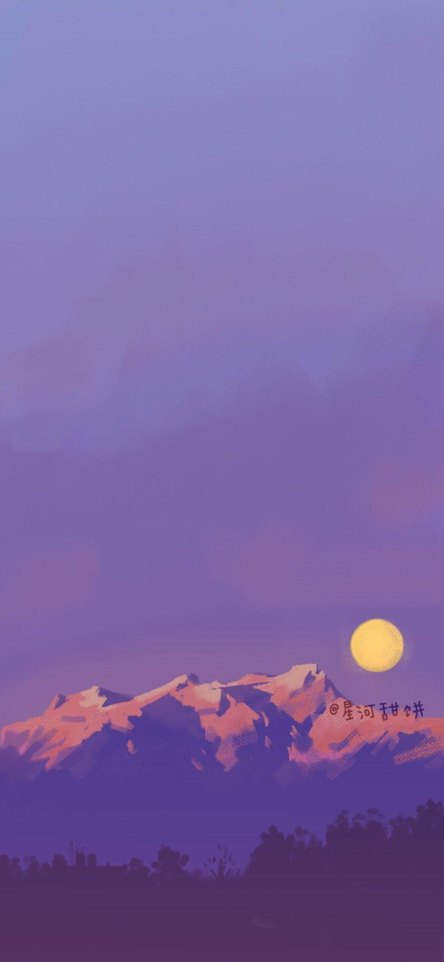 有暖色调的简单的卡通壁纸吗?