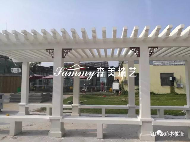 濮阳华龙区中原绿色庄园景区——水泥长廊仿木纹漆施工案例赏析 - 知乎