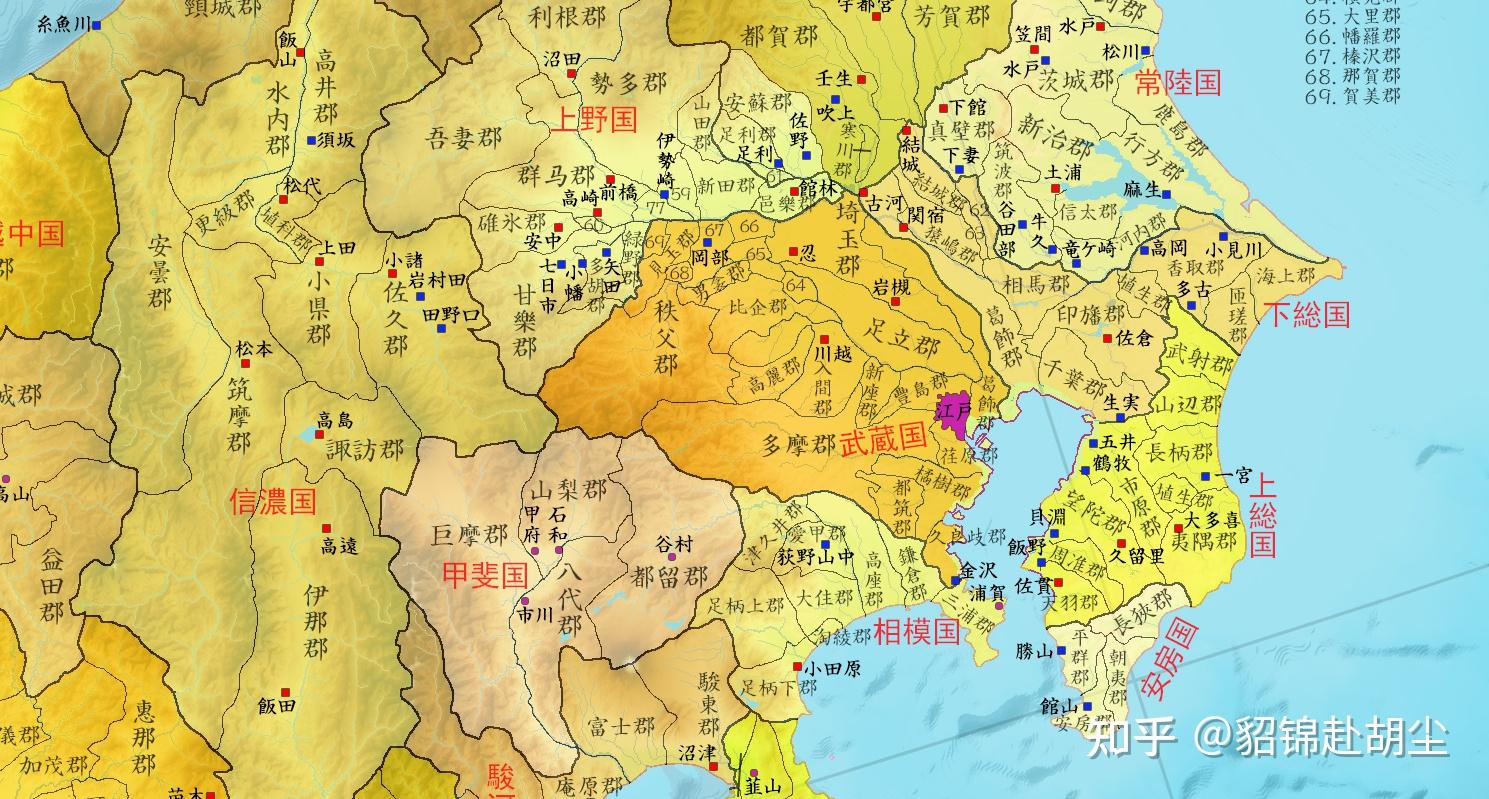 日本旧国郡区分图（令制国全图） - 知乎
