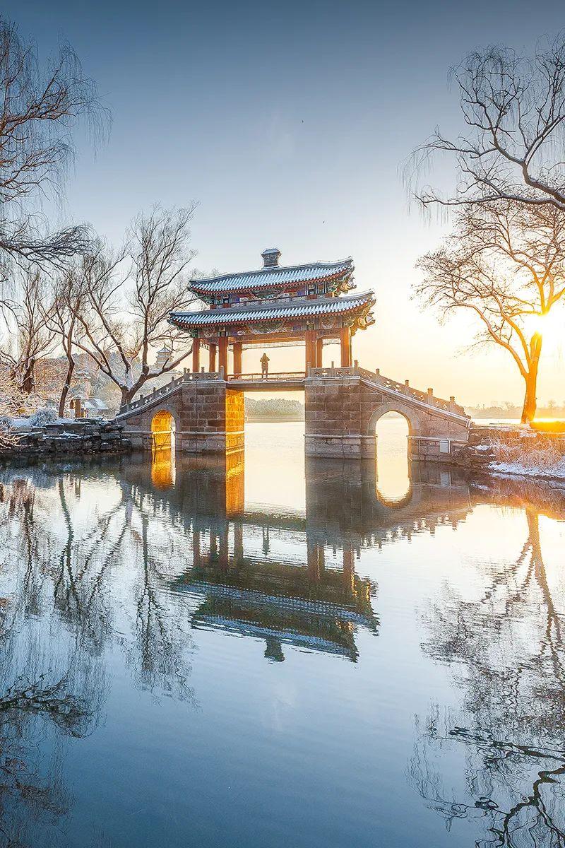 冰雪,映照了北京的历史,也火热了北京人的生活颐和园西堤雪景