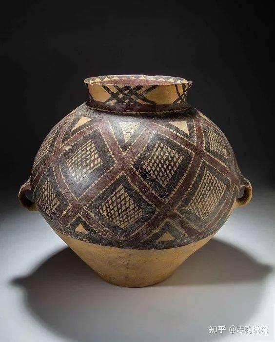仰韶彩陶　アンダーソン土器　素焼き　加彩双耳土器.壺　骨董品　陶芸 仰韶彩陶 アンダーソン土器 素焼き 加彩双耳土器.壺 骨董品 陶芸