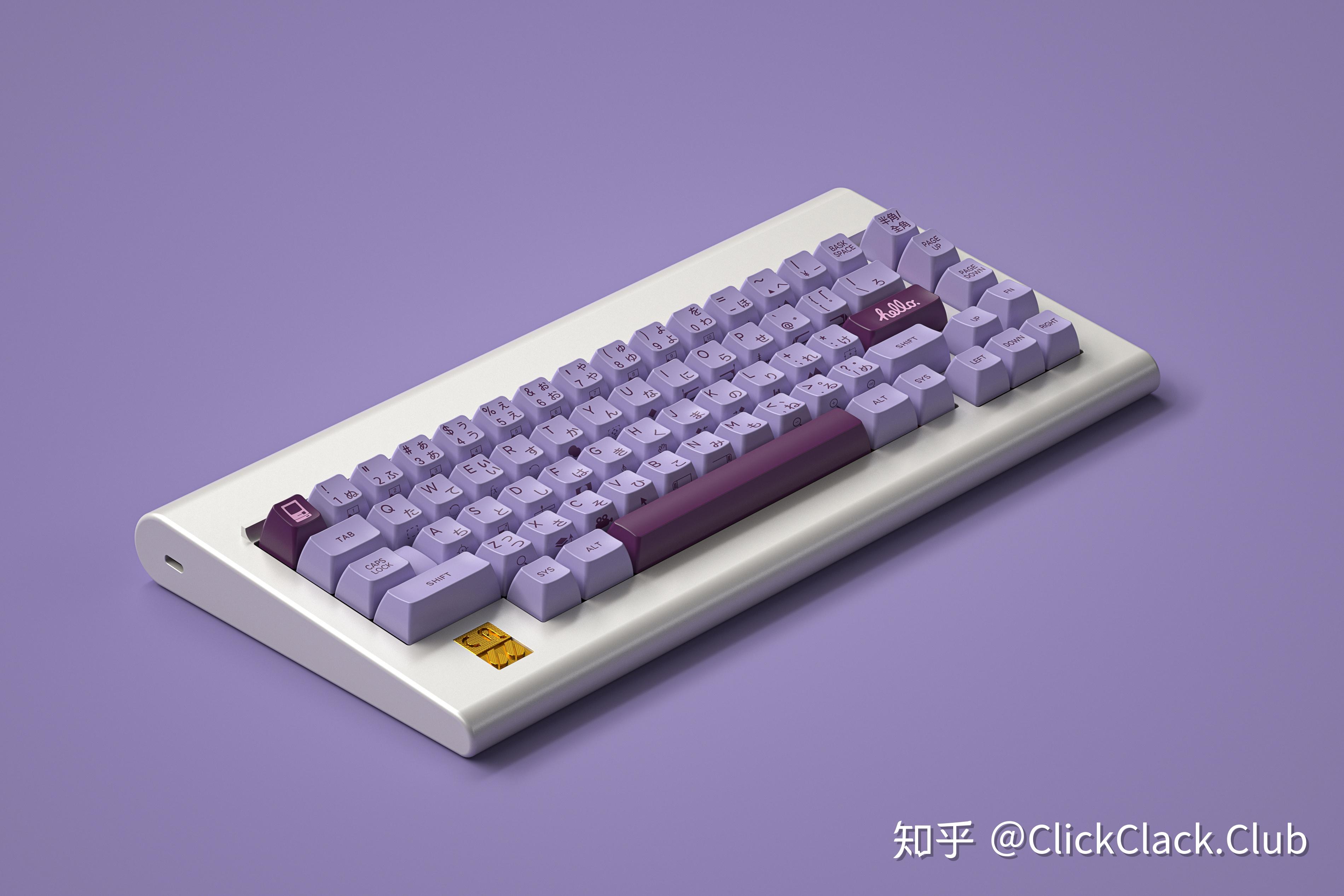 icsa二色成型客制化复古键帽128kforae日文字根香芋味儿的
