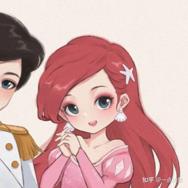 求一些迪士尼公主王子的情侣头像