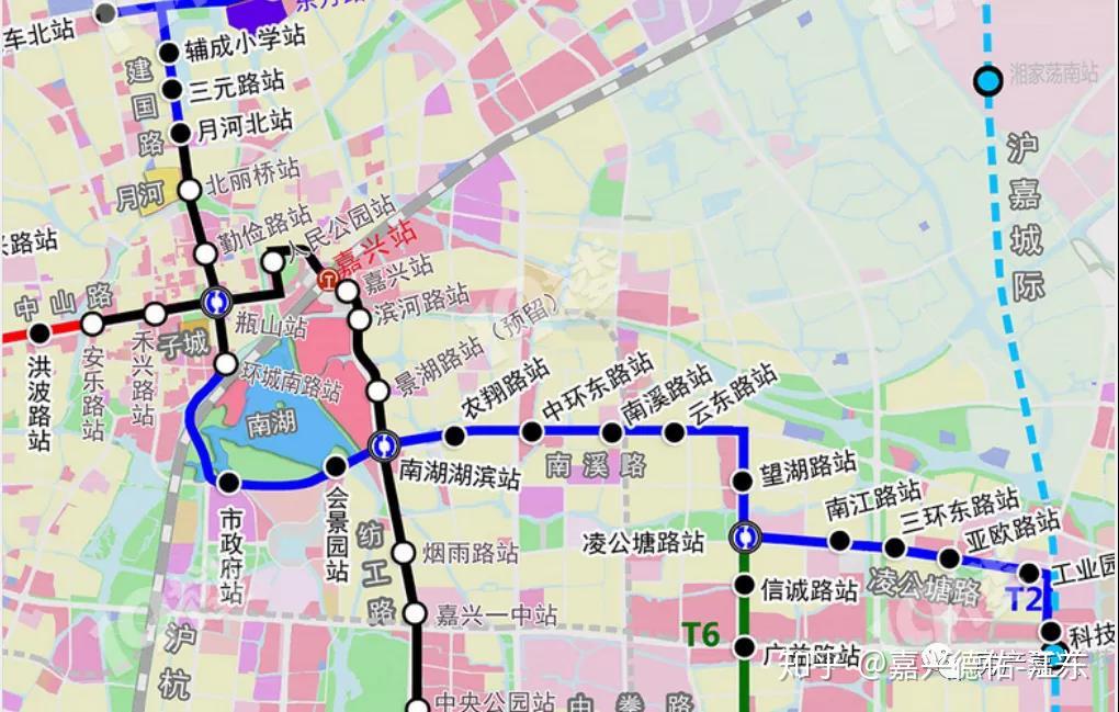 重磅嘉兴有轨电车二期来了三大线路图大曝光