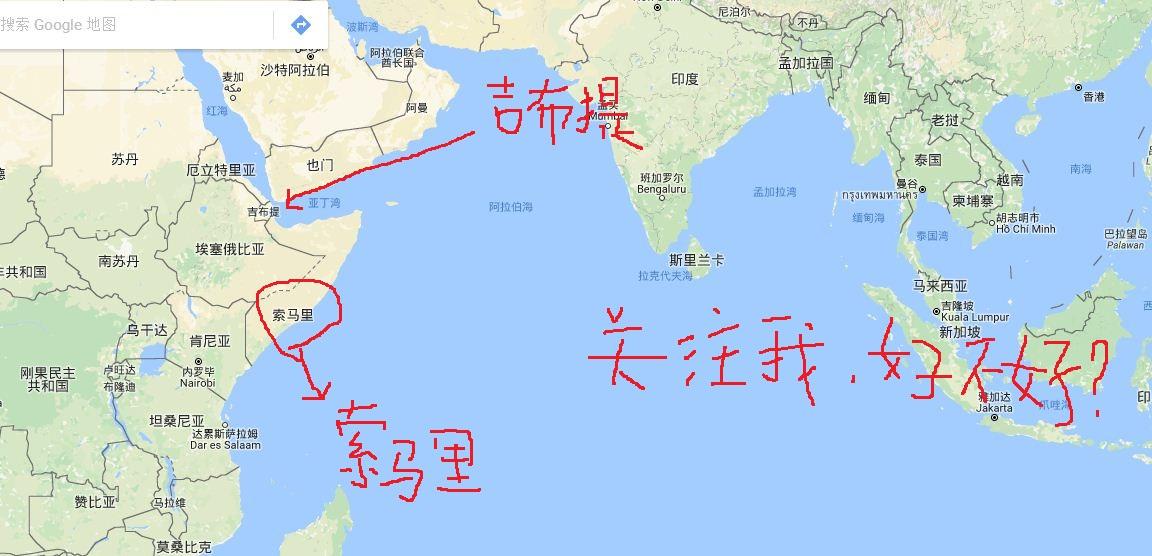 索马里地理位置海盗图片