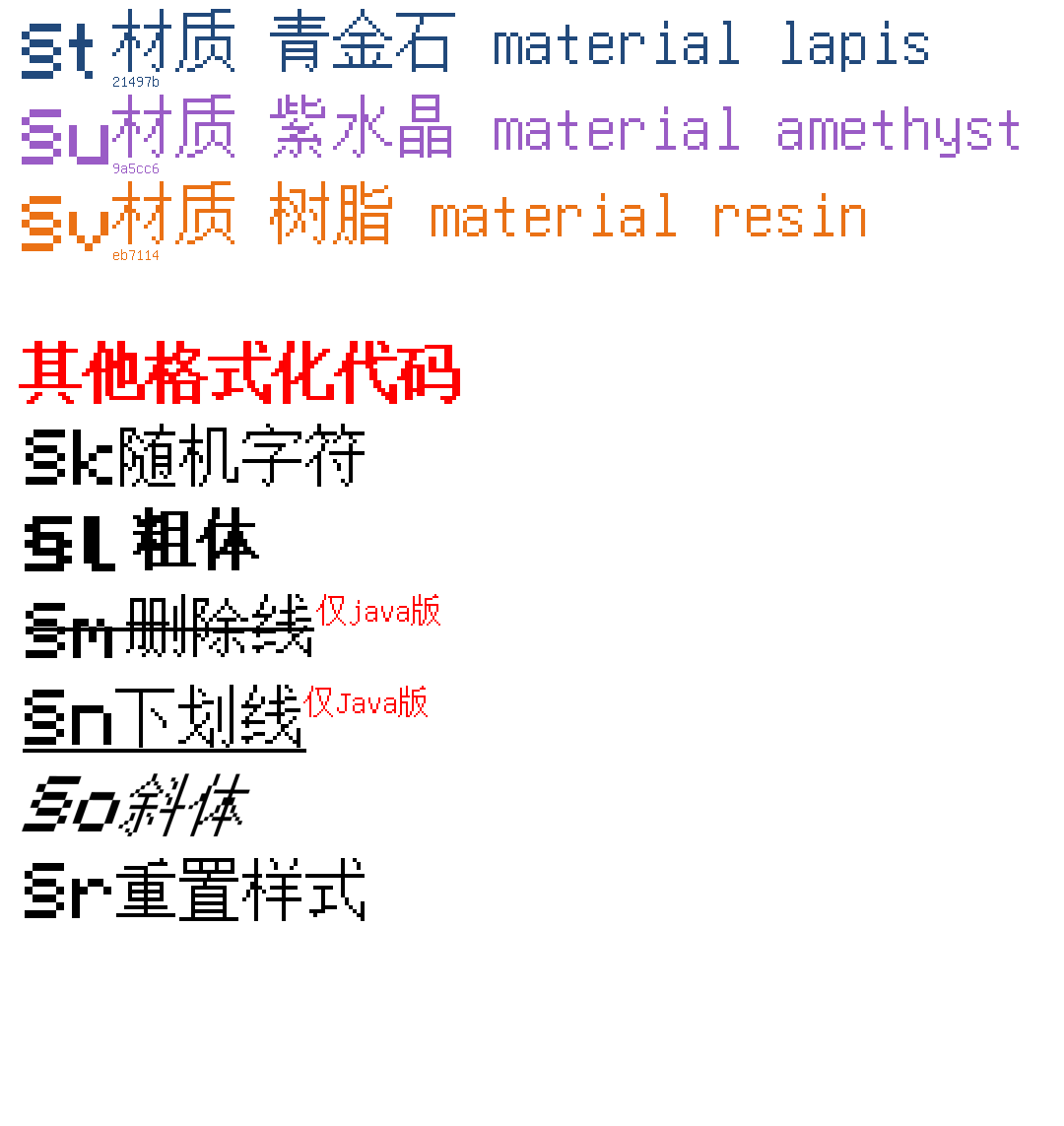 我的世界怎么打出彩色字体?