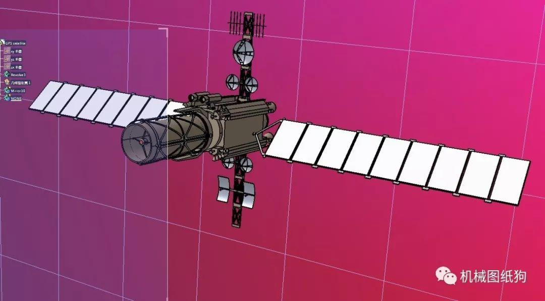 飛行模型gps定位衛星模型3d圖紙step格式