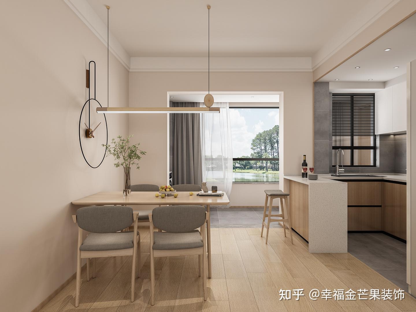 【幸福金芒果】华府半岛|113m²现代风装修设计 原木+简白谱写温柔的诗 - 知乎