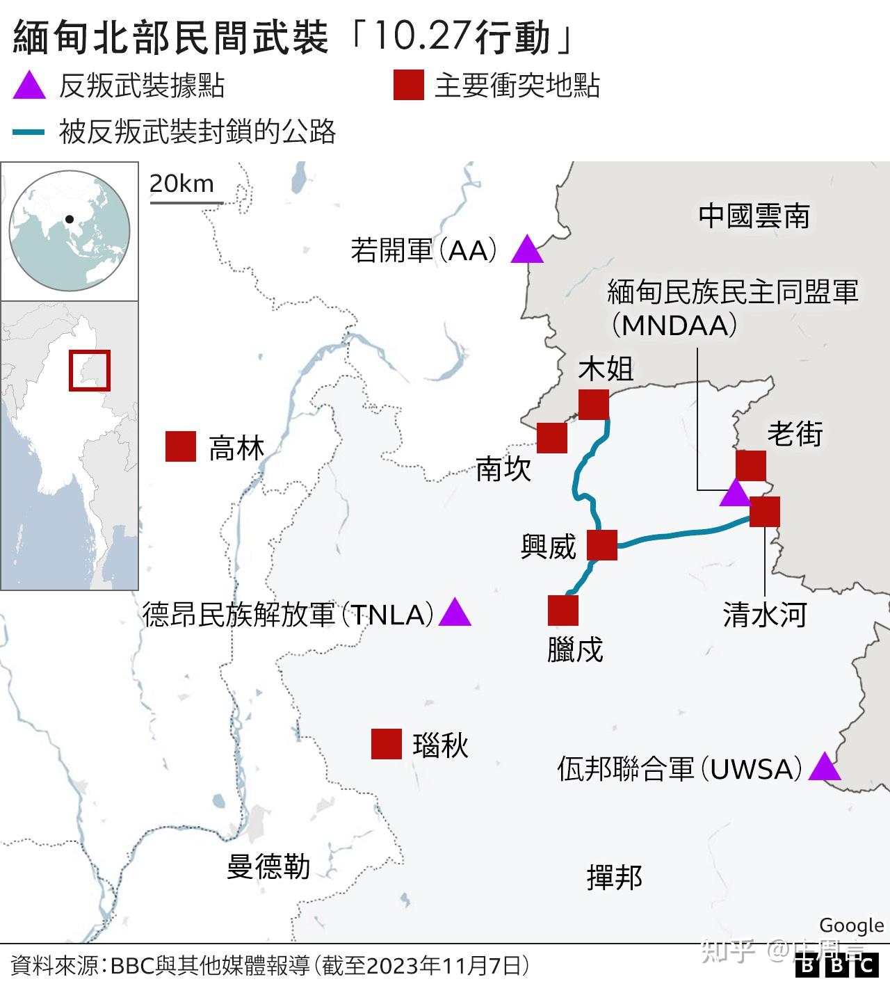 缅甸独立武装分布图图片