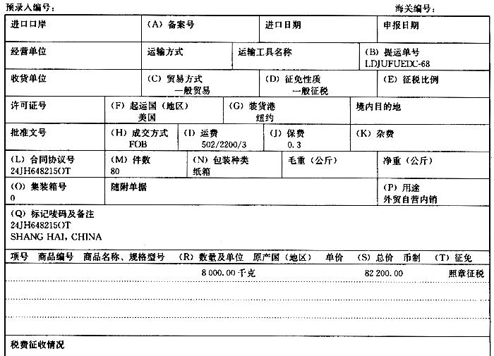 關於進口報關單的運費申報的講解