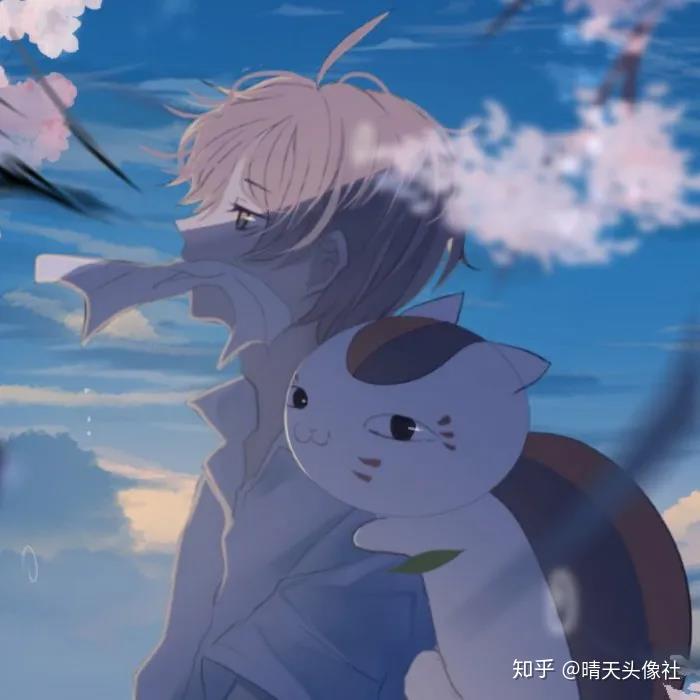 男生手绘头像白茶清欢无别事我在等风也等你