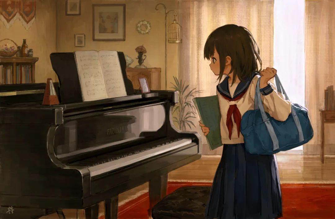 p站特辑│钢琴少女│高贵优雅,唯美悠扬的钢琴和少女最搭了! 