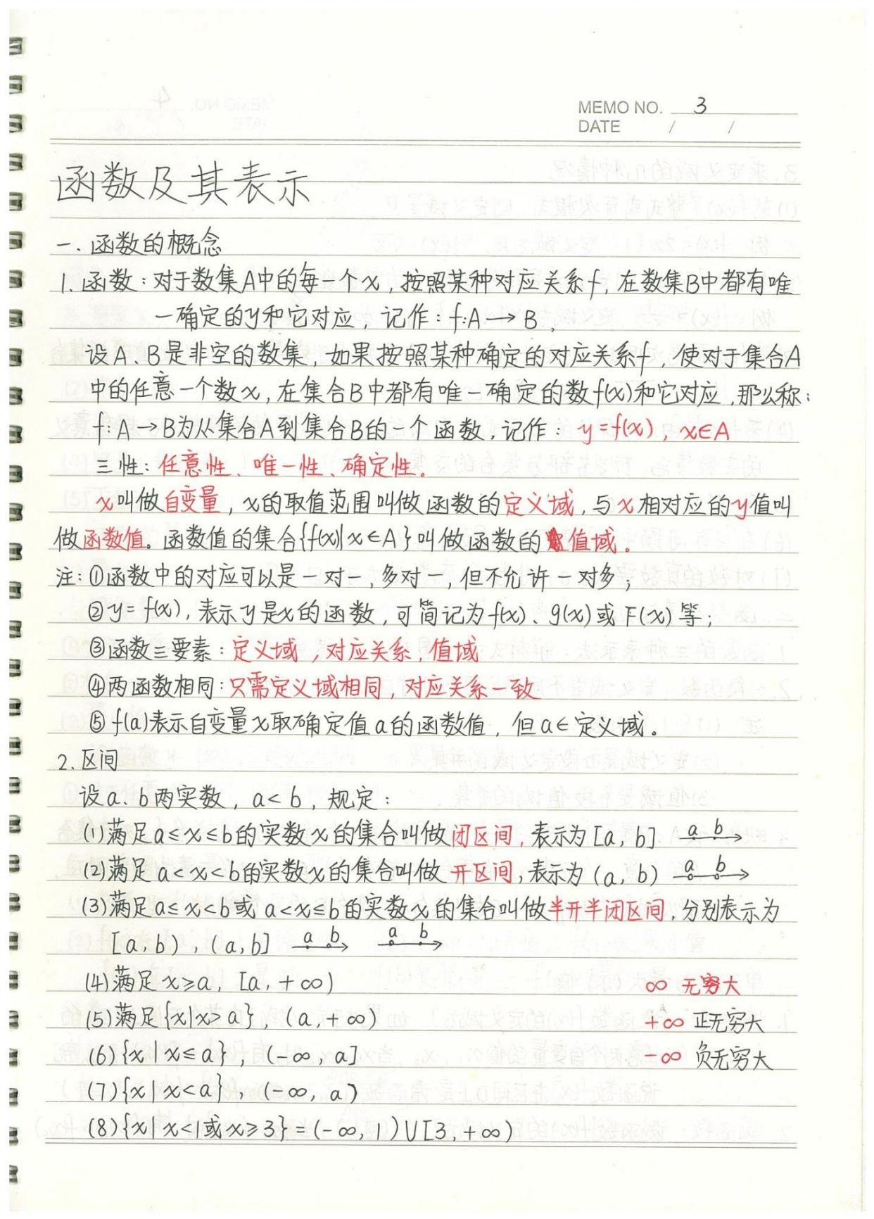 高考倒计时165天学霸数学手写笔记助力高考