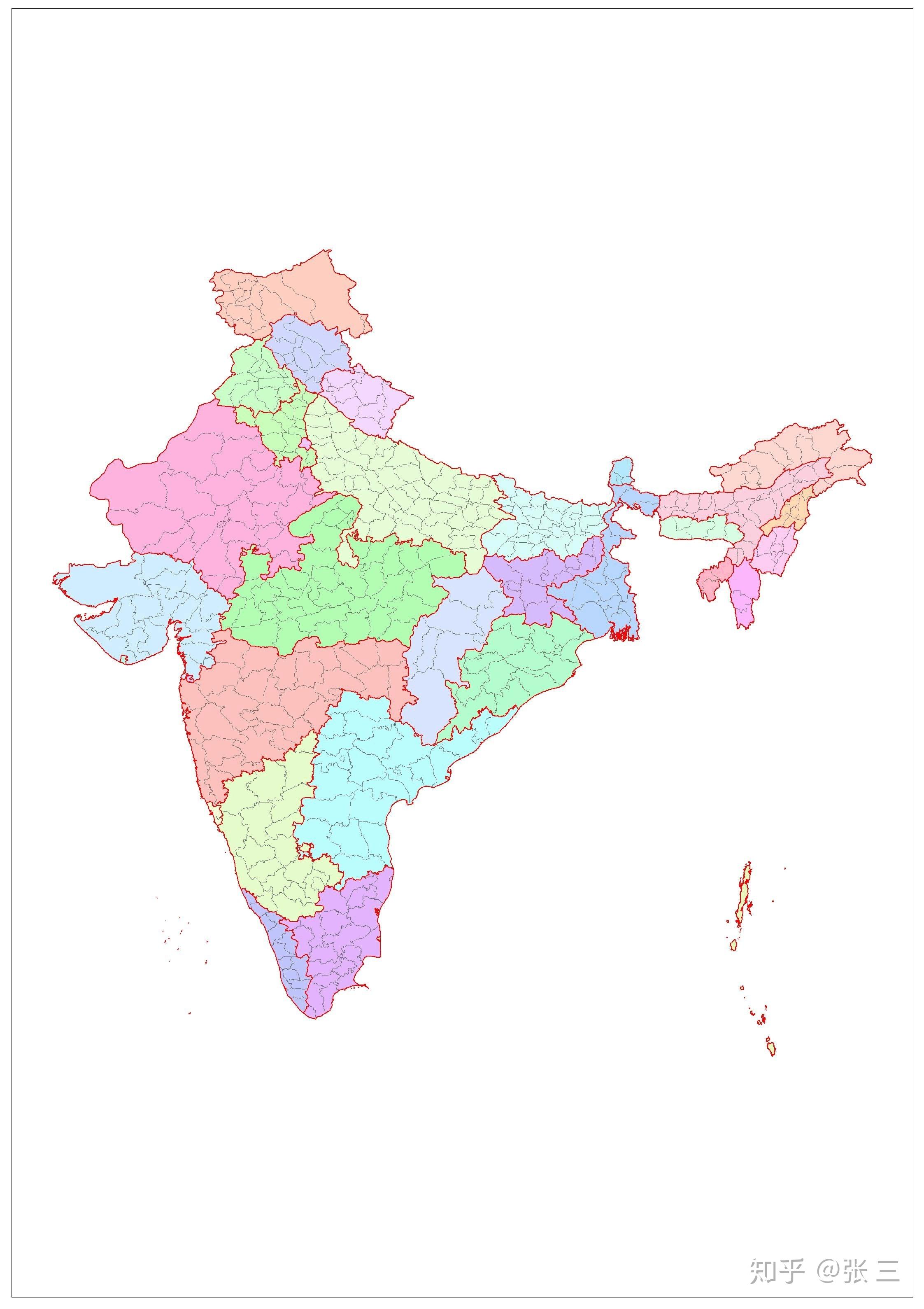 现在的情况——印度侵占了锡金,在地图上看好像一个大鸡腿一样突出着