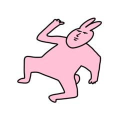 USAO粉红兔子表情包图片