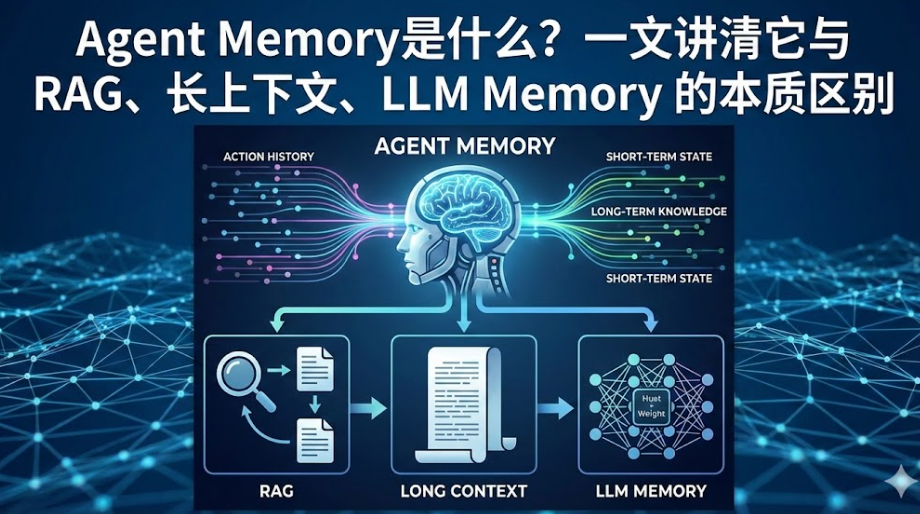 Agent Memory 是什么？一文讲清它与 RAG、长上下文、LLM Memory 的本质区别 - 知乎