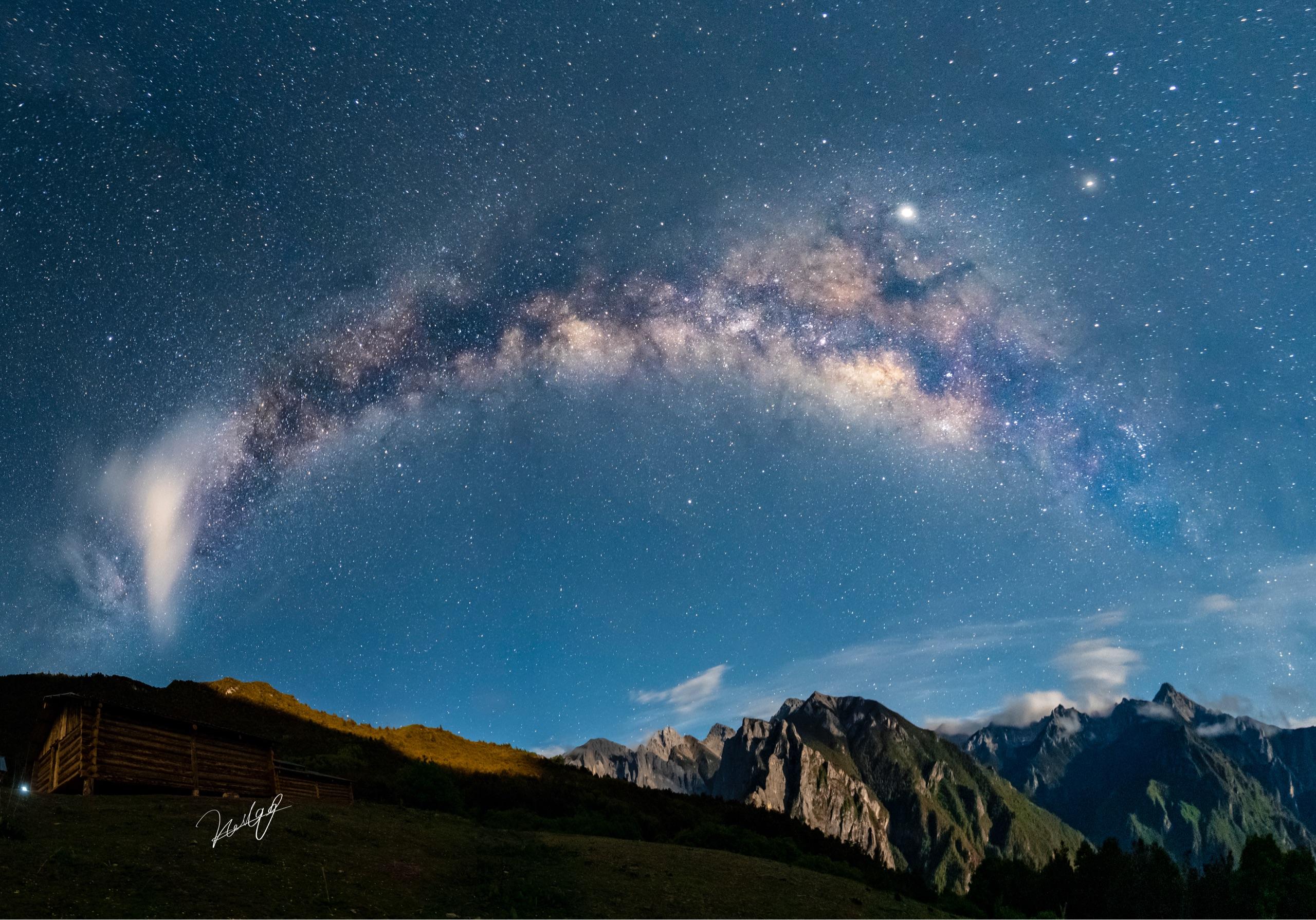 星空延时摄影流星雨