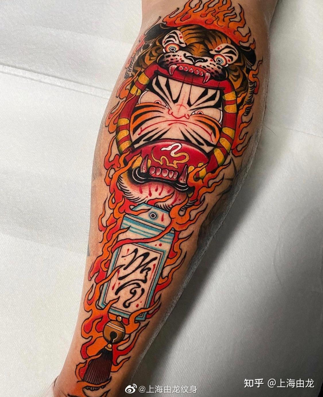 达摩不倒翁纹身图案