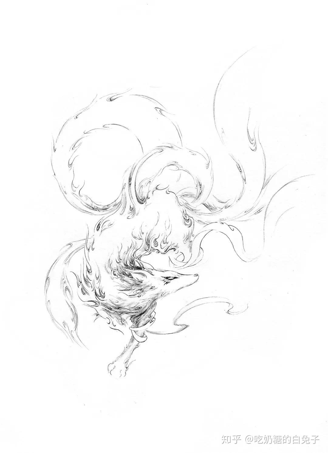 黑白水墨画——百鬼画师杉泽