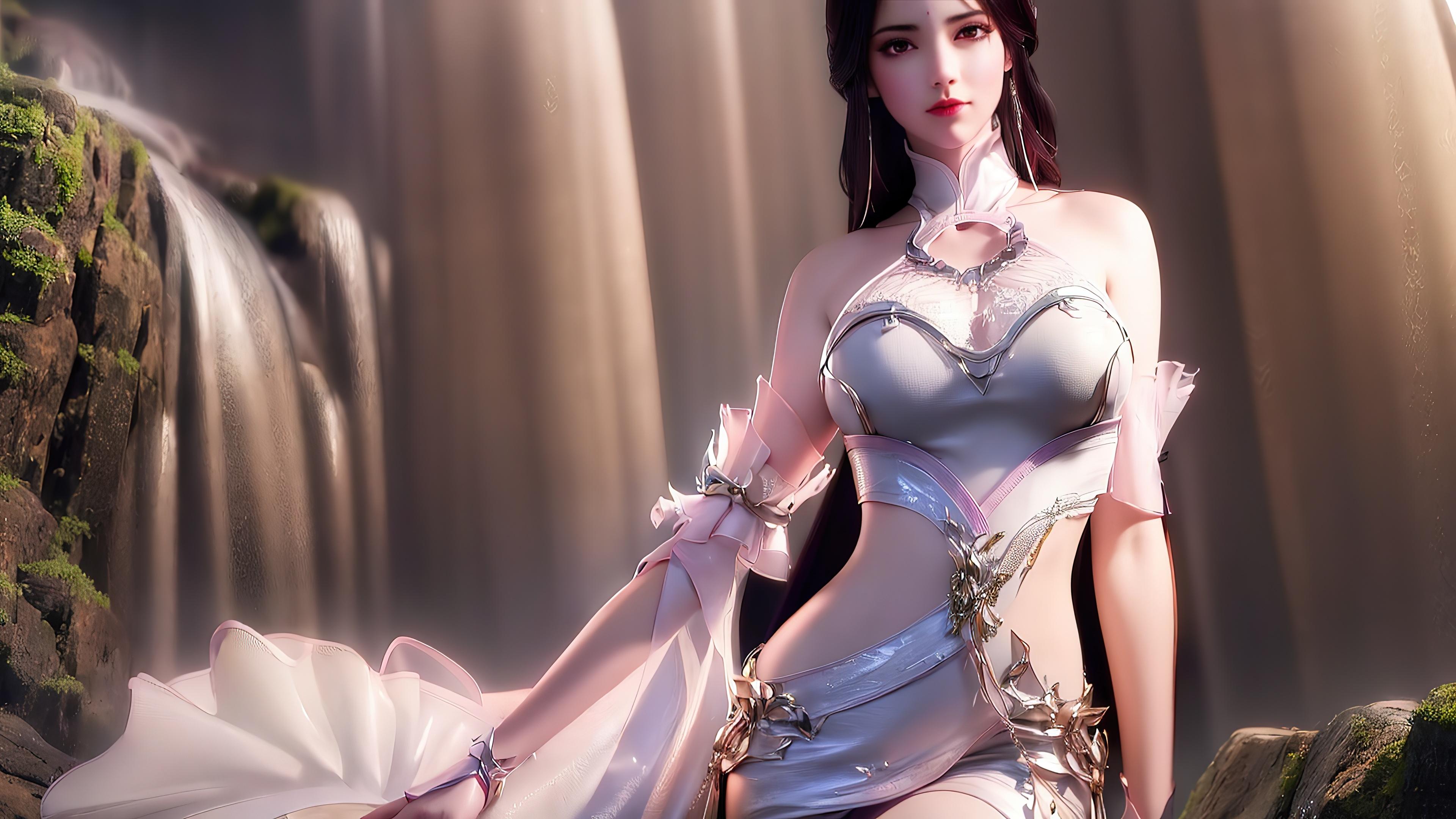 月婵 电脑ai绘画动漫国漫角色斗罗斗破云韵美杜莎手机高清壁纸插画