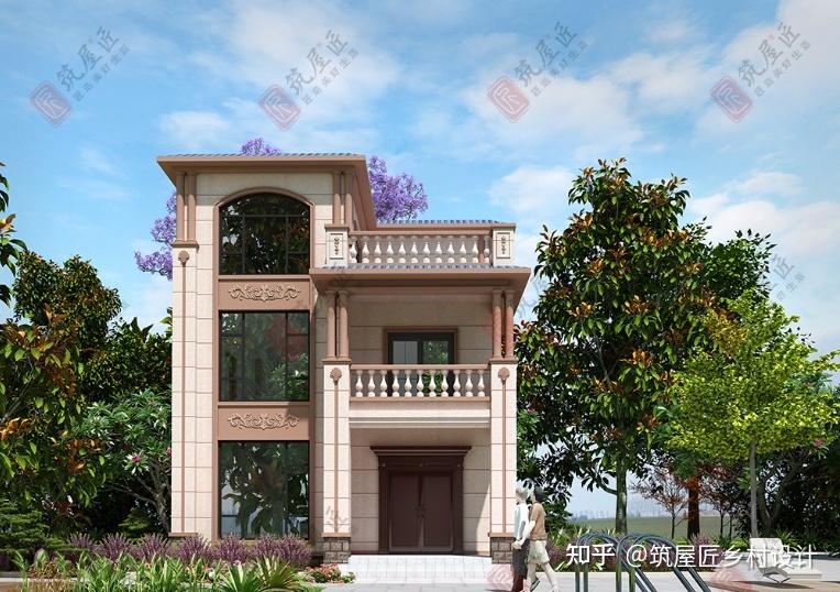 农村宅基地100平怎么建房?筑屋匠乡村设计106平简欧三层别墅图纸 - 知乎