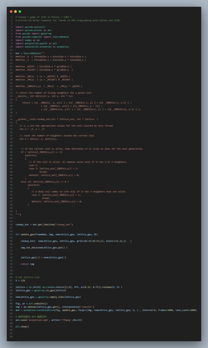 Conway's Game of Life in Python 