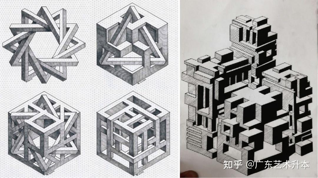 将抽象的形态元素,按照视觉规律,力学原理,心理特性,审美法则进行的