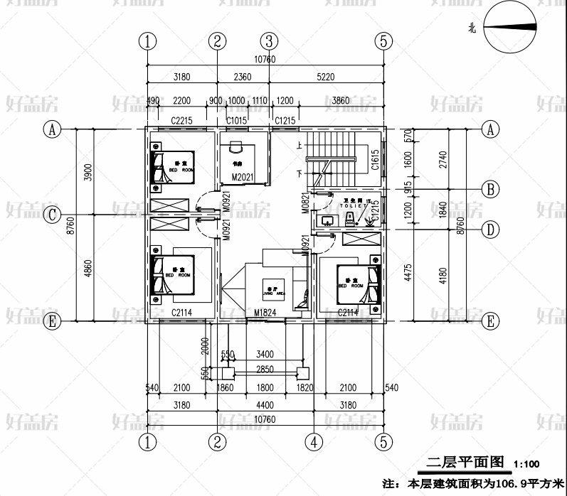 10米ⅹ8米平房设计图图片