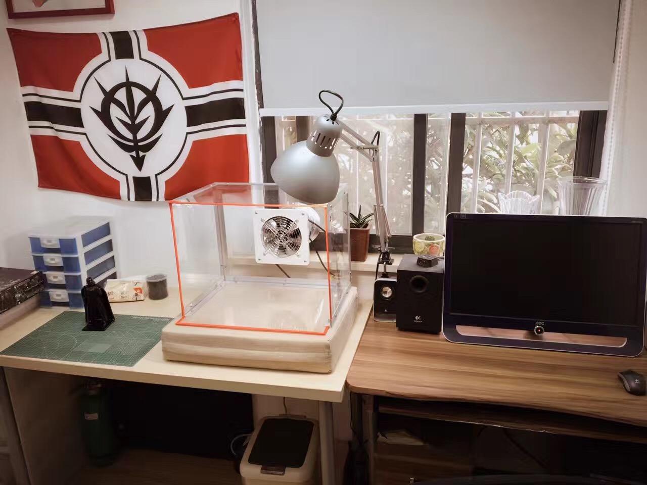 没有工作室如何在家搭建高达模型喷漆上色的地点