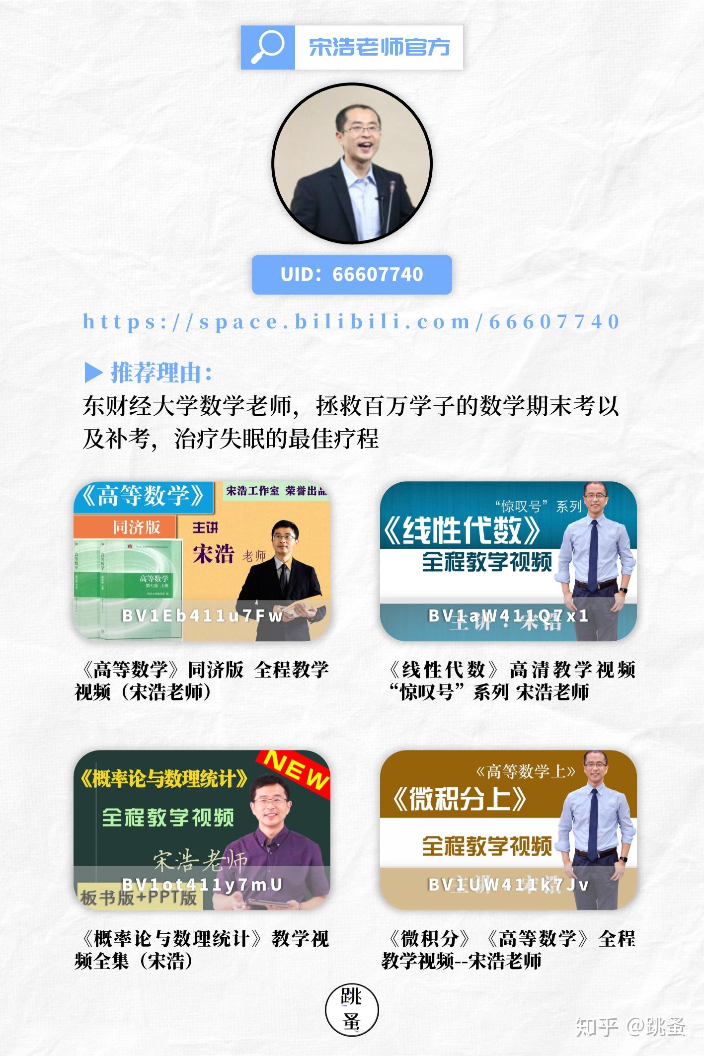 1.羅翔說刑法2.宋浩老師官方3.戴建業老師4.沈逸老師5.趙崢講物理6.