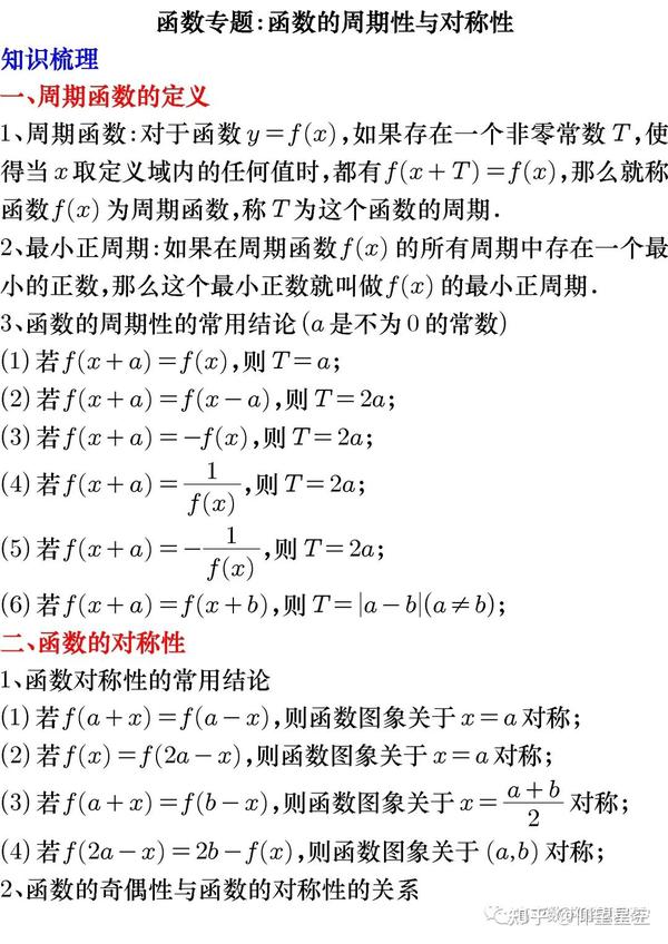 函数的周期性与对称性六大题型 - 知乎