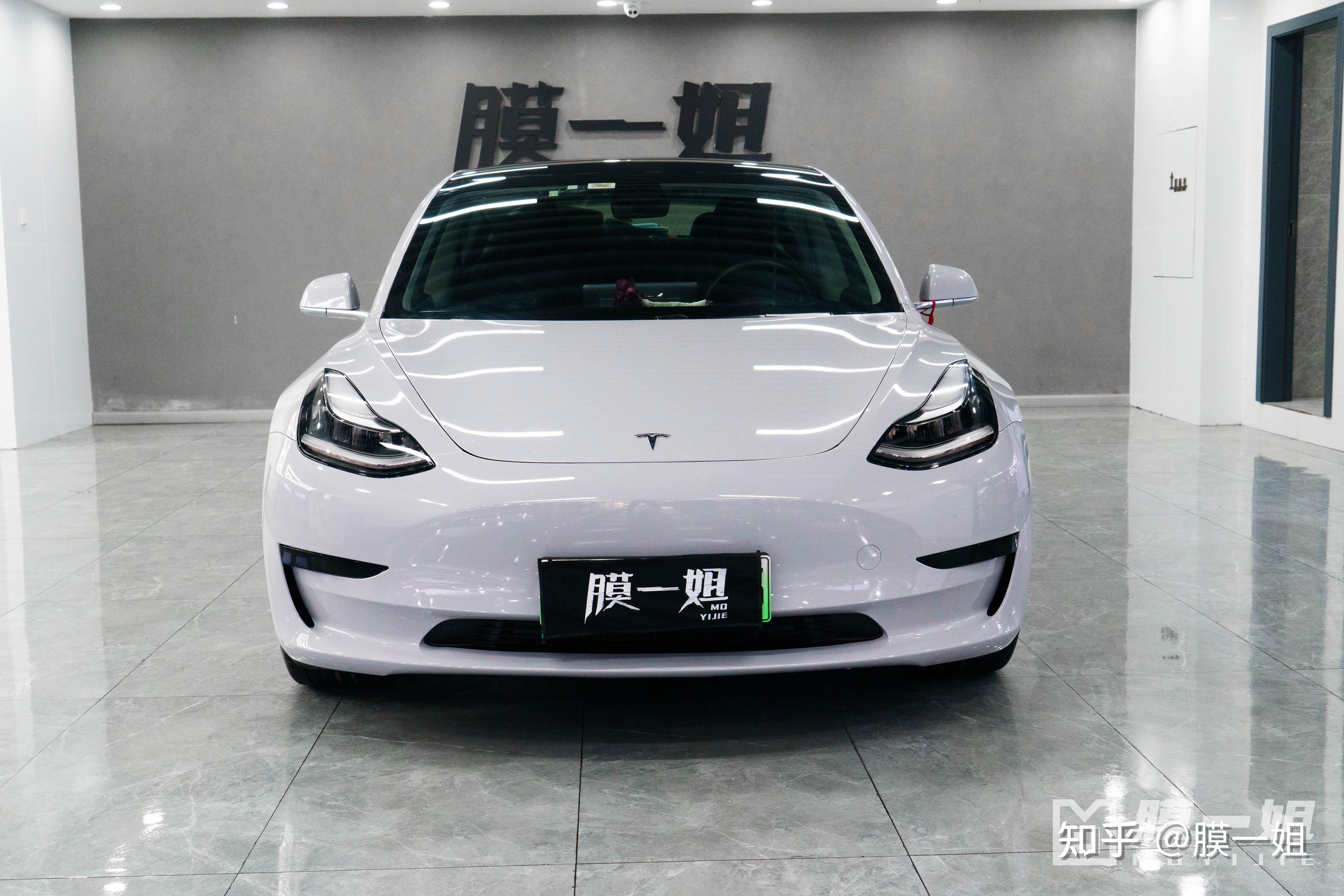 膜一姐汽车贴膜特斯拉model3改色纳多灰击中你的审美了吗