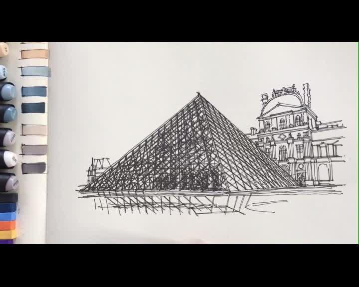 卢浮宫必去景点:玻璃金字塔