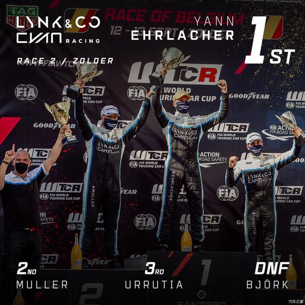 包揽前三名领克cyanracing车队今年首战告捷