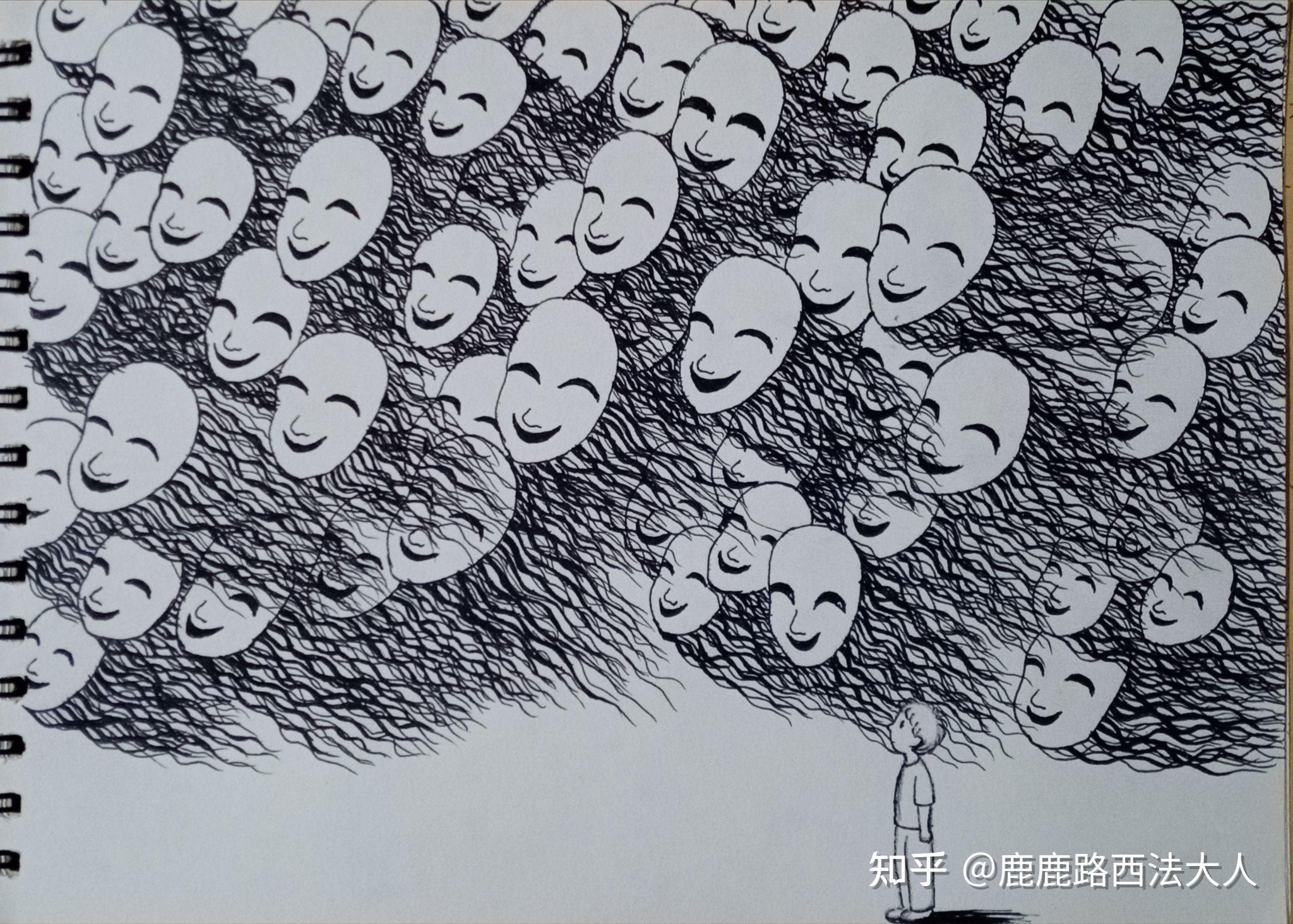 这里有几张画,是个有抑郁情绪的人画的,大家能不能看出些什么?