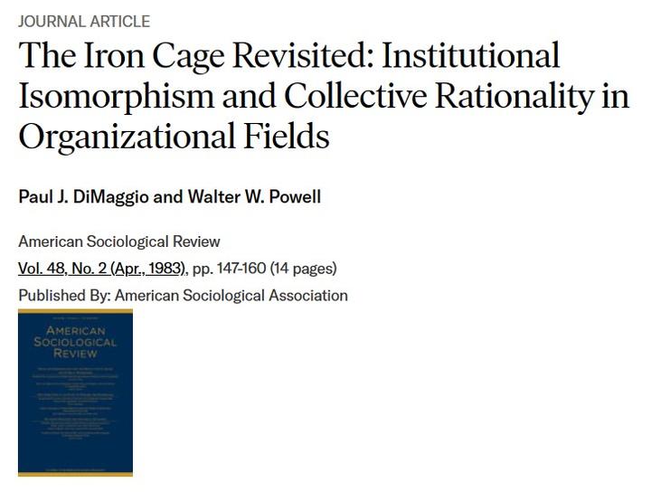 管理学经典理论分享：制度理论之制度同构 知乎