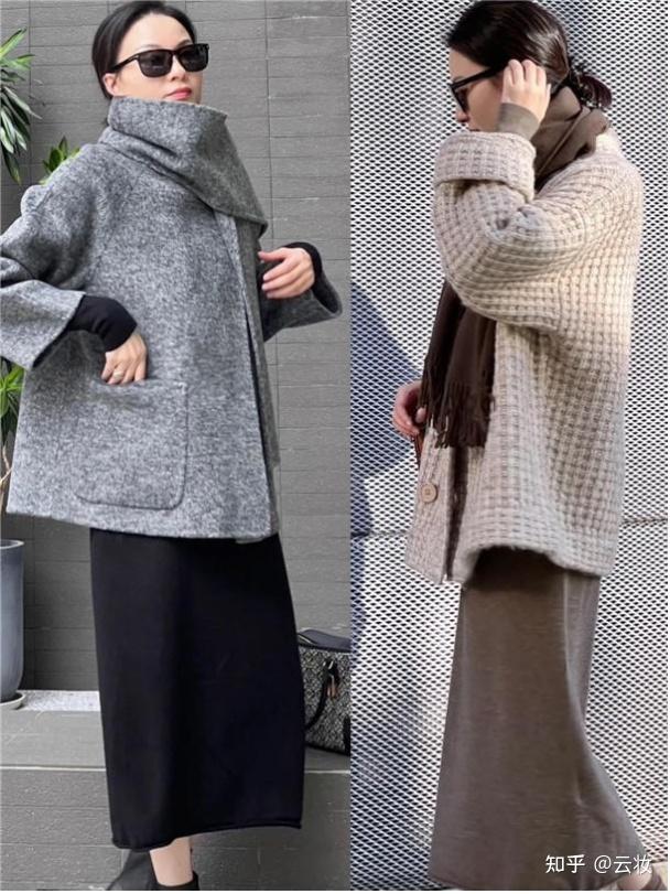 这才是50岁女人该有的穿搭:呢大衣+呢子裙,谁见都夸年轻好看 - 知乎