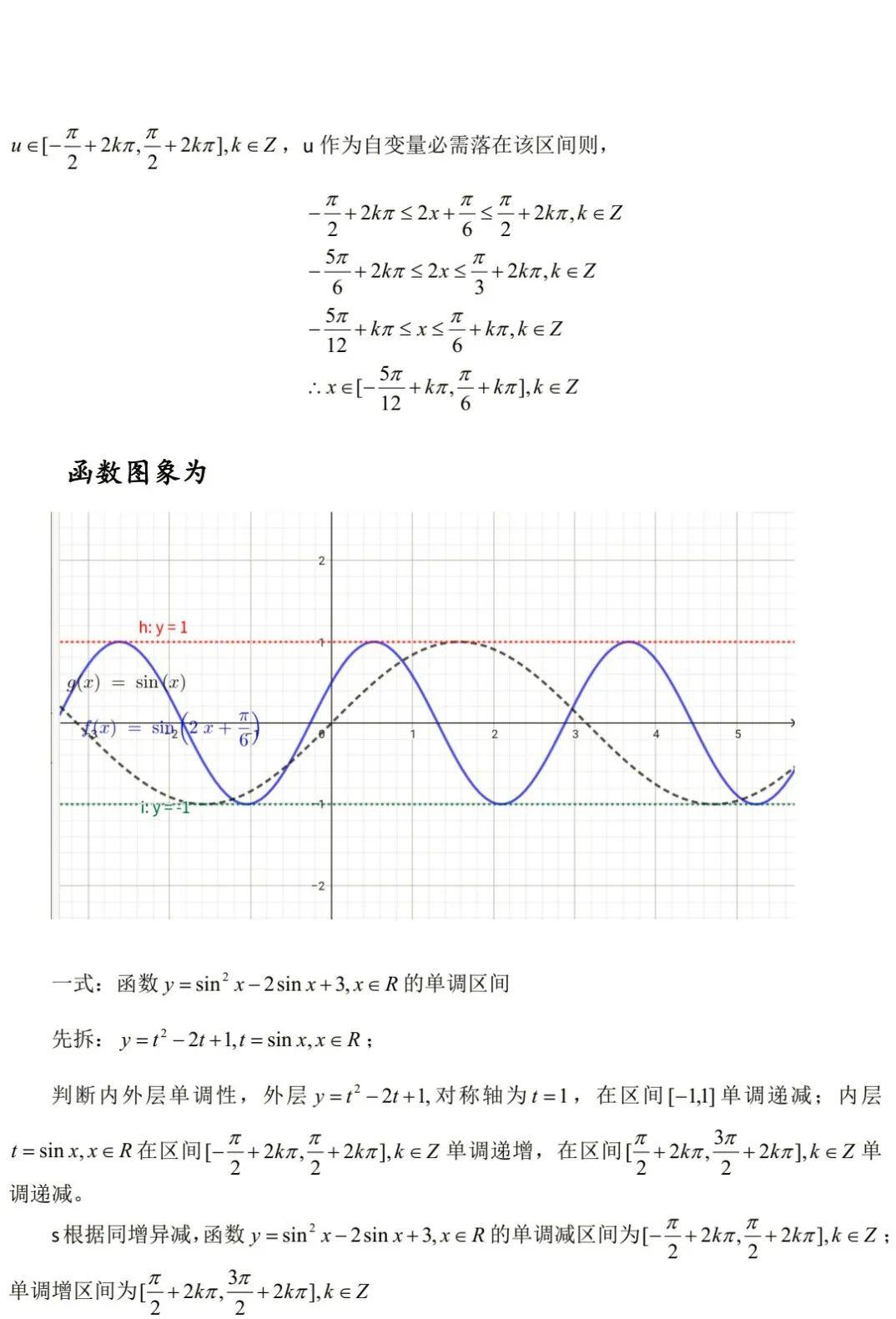 一招：复合函数单调性；与三角函数复合 - 知乎