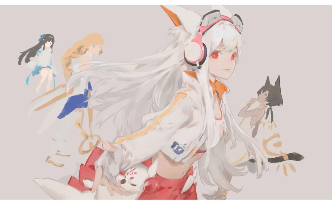 宝岛插画师k大的绘画过程参考码住学