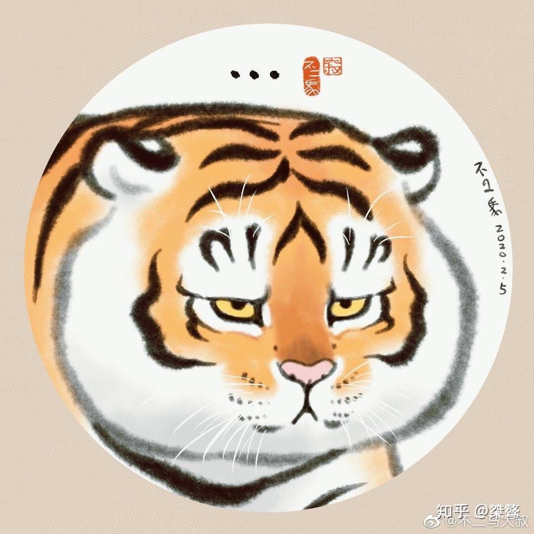 有没有适合做头像的老虎图片