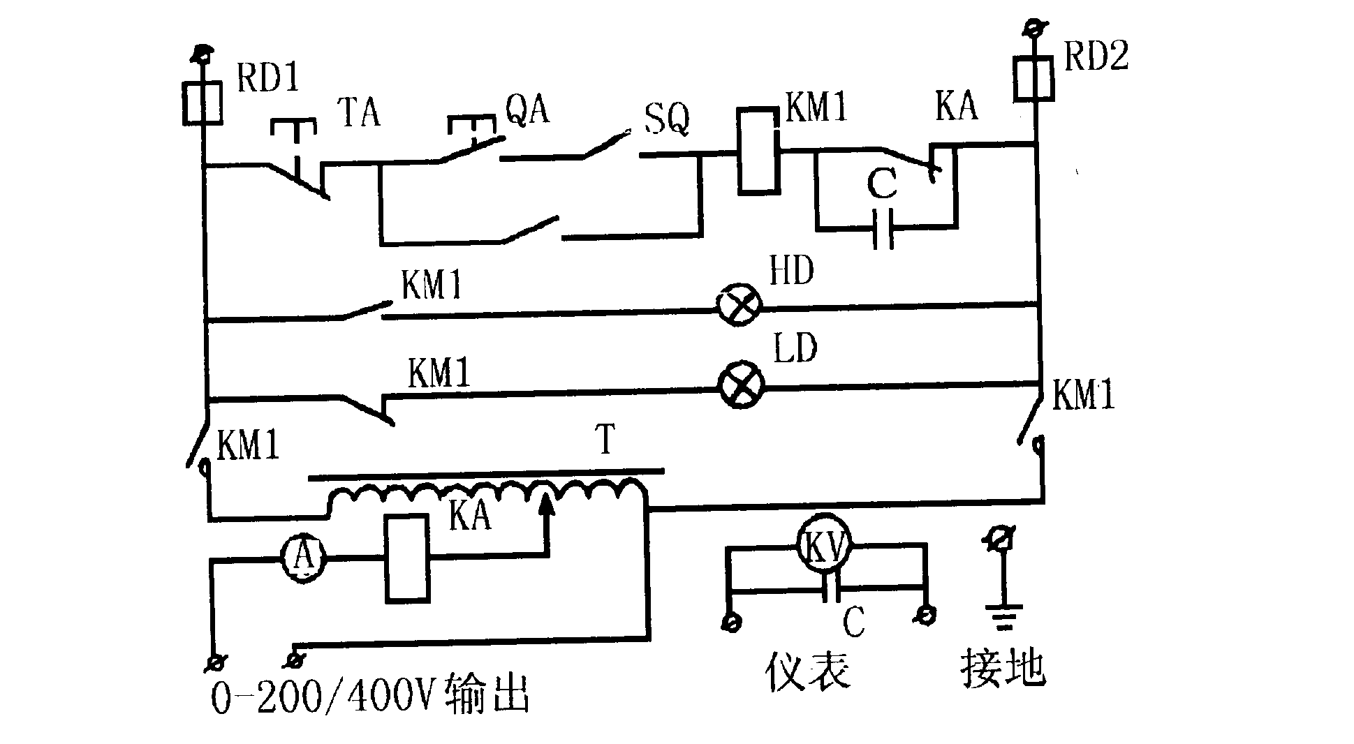 其工作原理是:通過調整自耦調壓器輸出電壓,實現試驗變壓器額定壓器