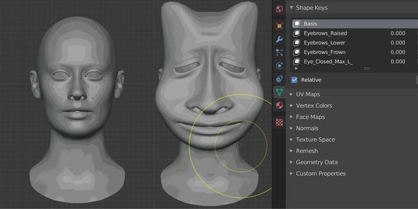 ue4人物角色morphtargetblendshape面部表情制作方案